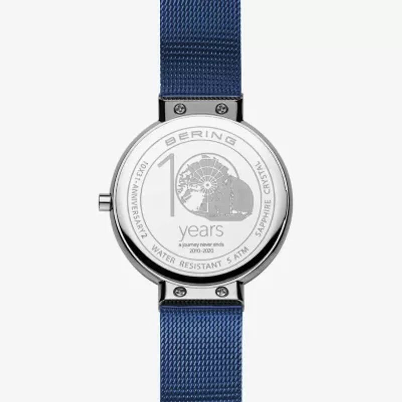 Bering Womens Blue Stainless Steel Bracelet Watch 10x31-Ann2