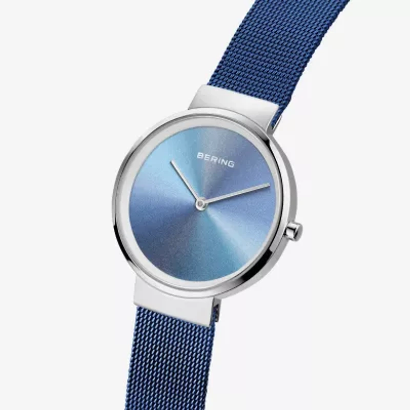 Bering Womens Blue Stainless Steel Bracelet Watch 10x31-Ann2