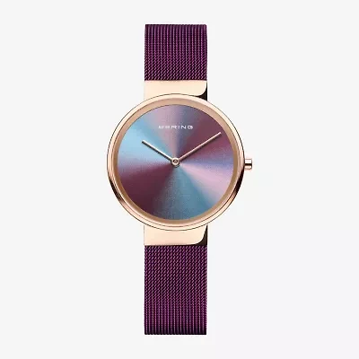 Bering Womens Purple Stainless Steel Bracelet Watch 10x31-Ann3