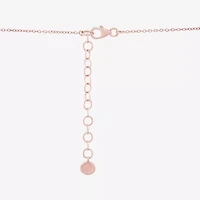 Limited Quantities! Cancer Womens Lab Created White Crystal 14K Rose Gold Over Silver 14K Rose Gold Circle 20 Inch Pendant Necklace