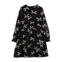 Carter's Little & Big Kid Girls Long Sleeve Cuffed A-Line Dress