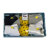 PickleSole Heel Tab Pickleball Gift Set Mens Breathable 4 Pair Low Cut Socks