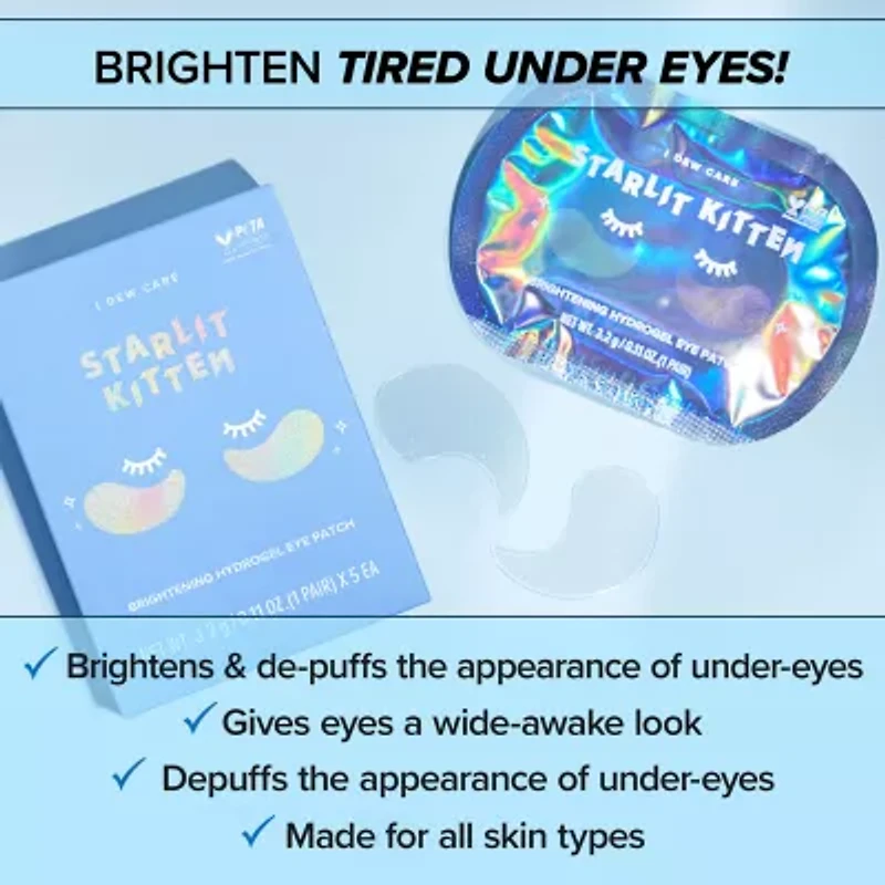 I Dew Care Starlit Kitten Brightening Hydrogel Eye Patch