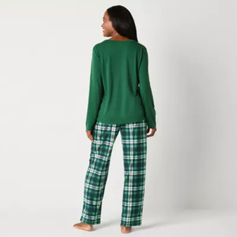 North Pole Trading Co. Womens Crew Neck Long Sleeve Matching Family Pajama Sets