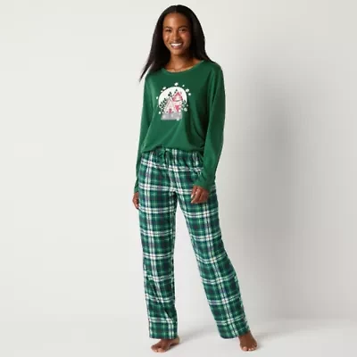 North Pole Trading Co. Womens Crew Neck Long Sleeve Matching Family Pajama Sets