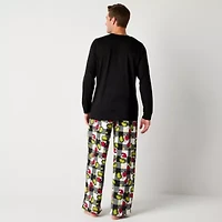 Mens Dr. Seuss Grinch Crew Neck Long Sleeve 2-pc. Matching Family Pajama Sets
