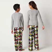 Big Kid Unisex Dr. Seuss Grinch Crew Neck Long Sleeve 2-pc. Matching Family Pajama Sets