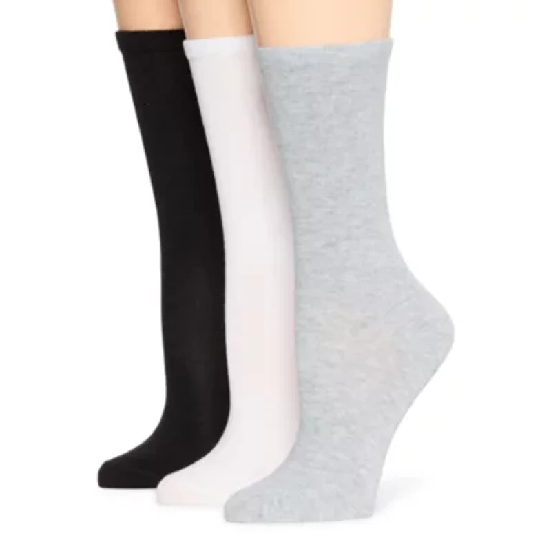 Mixit Everyday Essential Womens 3 Pair Crew Socks