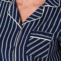 Liz Claiborne Womens Flannel Long Sleeve Nightshirt