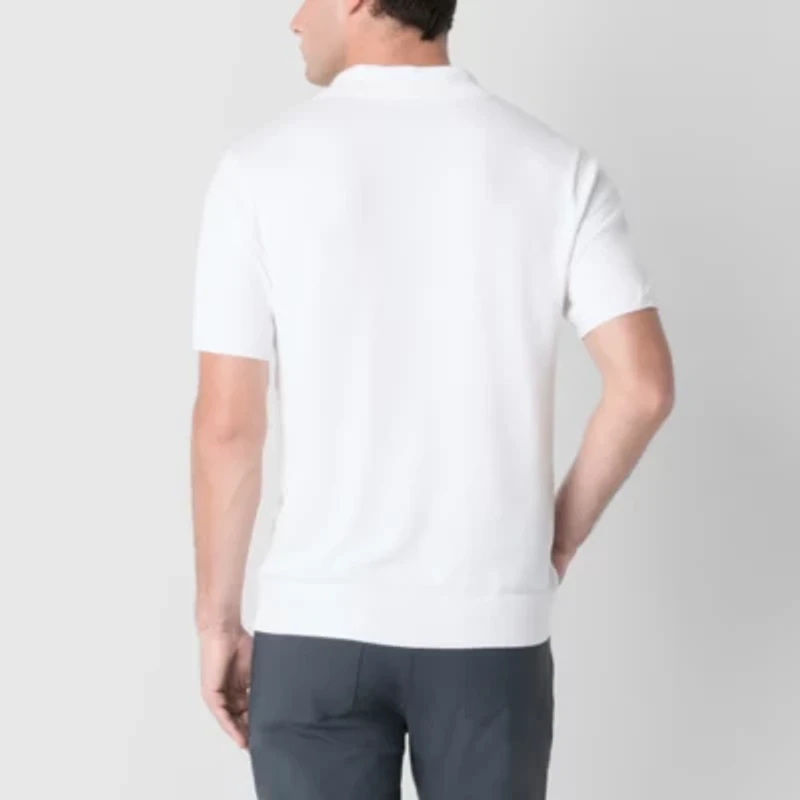 Stylus Mens Short Sleeve 1/4 Zip Pullover Sweater Polo