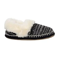 Cuddl Duds Twist Knit A Line Womens Bootie Slippers