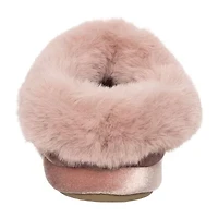 Cuddl Duds Puff Velour Womens Clog Slippers
