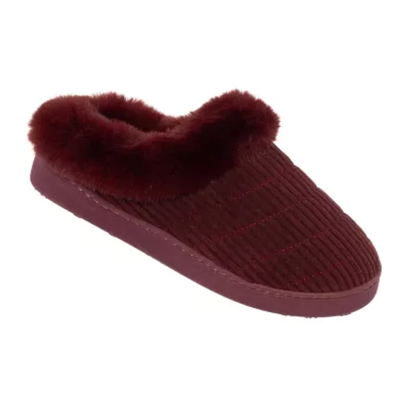 Cuddl Duds Corduroy Womens Clog Slippers