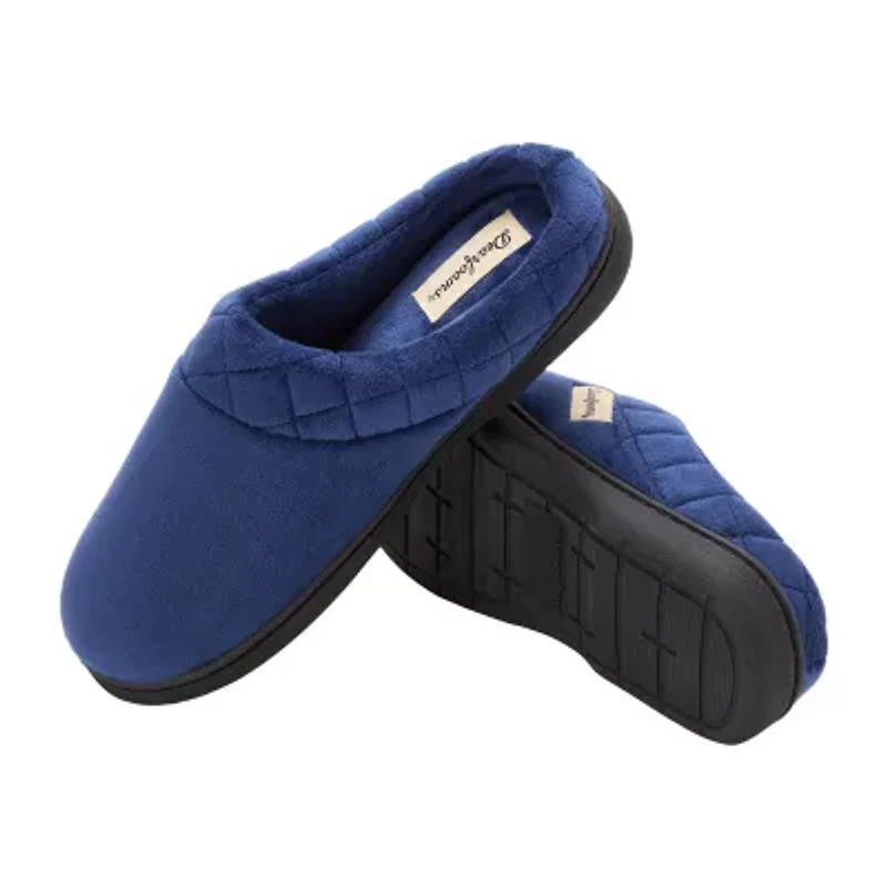Dearfoams Darcy Velour Scuff Womens Memory Foam Clog Slippers