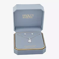 HADLEY & ROW Womens Cubic Zirconia Pure Silver Over Brass Infinity 2-pc. Jewelry Set