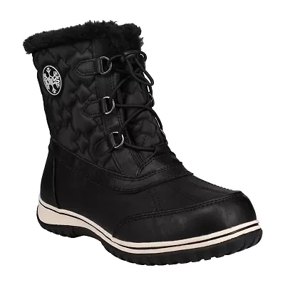 Totes Womens Adrian Waterproof Insulated Flat Heel Winter Boots