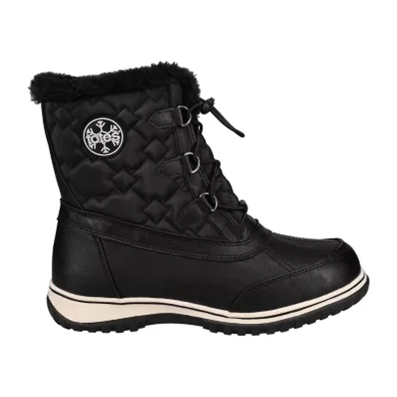 Totes Womens Adrian Waterproof Insulated Flat Heel Winter Boots