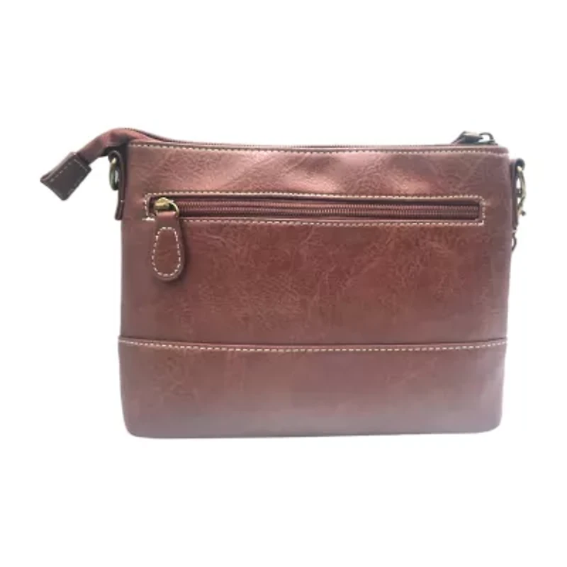 Stone Mountain Laredo Riveted Leather Crossbody Bag