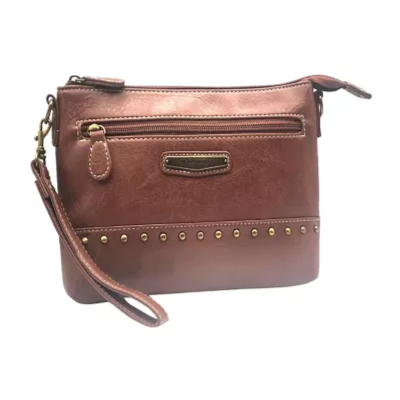 Stone Mountain Laredo Riveted Leather Crossbody Bag