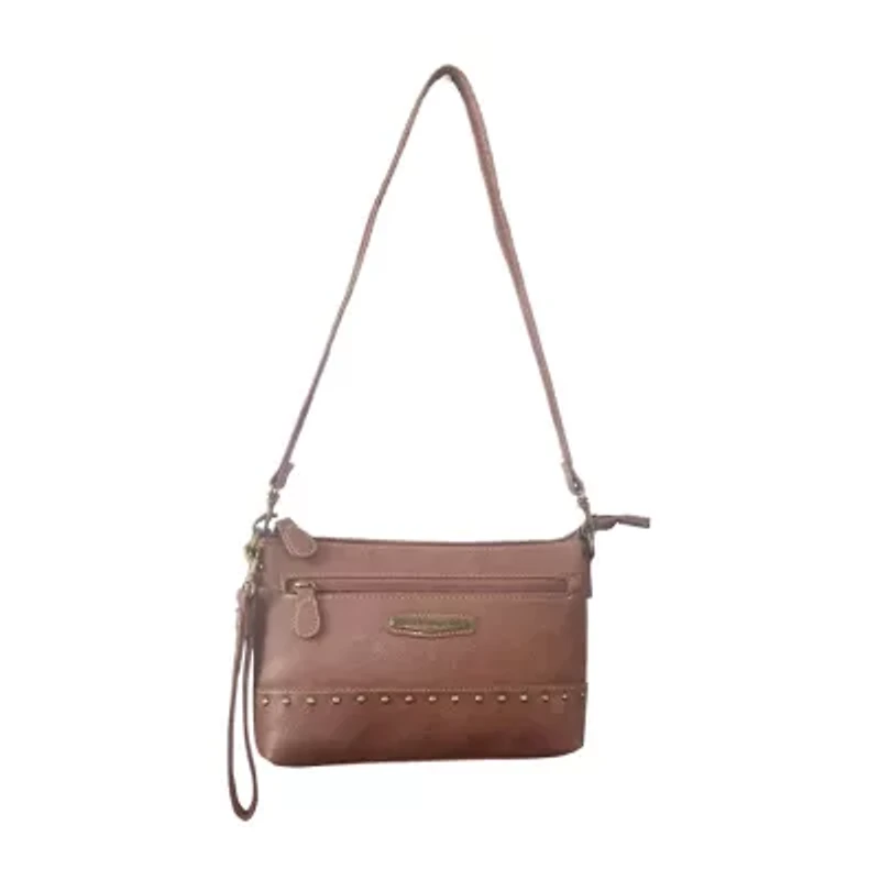 Stone Mountain Laredo Riveted Leather Crossbody Bag
