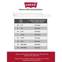 Levi's Casual Sliding Loop Leather Womens Belt