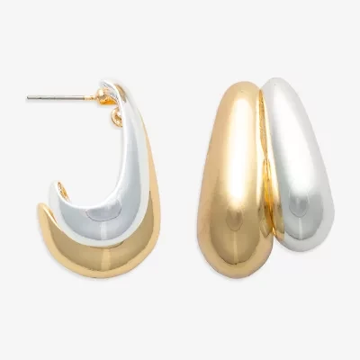 Bold Elements Two Tone Womens Drop Earrings