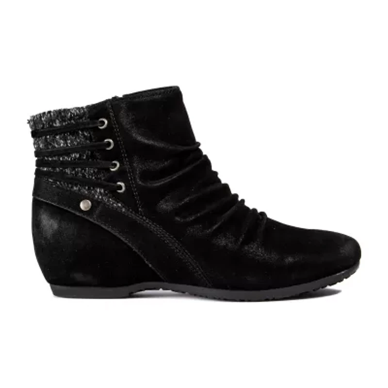 Baretraps Womens Peanut Wedge Heel Booties