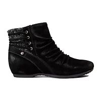 Baretraps Womens Peanut Wedge Heel Booties