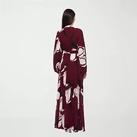 Premier Amour Womens Long Sleeve Floral Maxi Dress