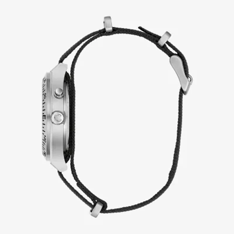 Bulova Mens Diamond Accent Black Strap Watch 43c125