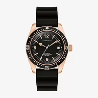Caravelle Designed By Bulova Mens Black Strap Watch 44b130