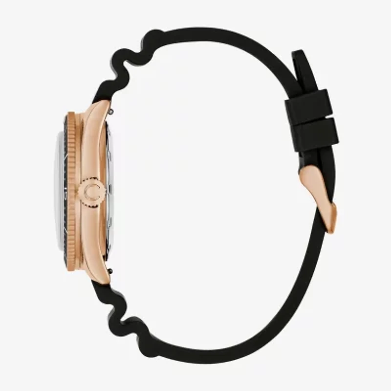 Caravelle Designed By Bulova Mens Black Strap Watch 44b130