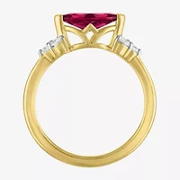 Gemstone 14K Gold Over Silver Marquise Cocktail Ring