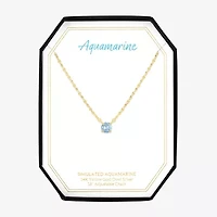 Gemstone 14K Gold Over Silver Round 18 Inch Pendant Necklace