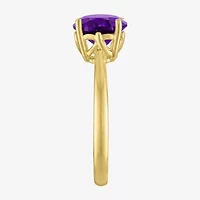 Gemstone 14K Gold Over Silver Oval Solitaire Cocktail Ring