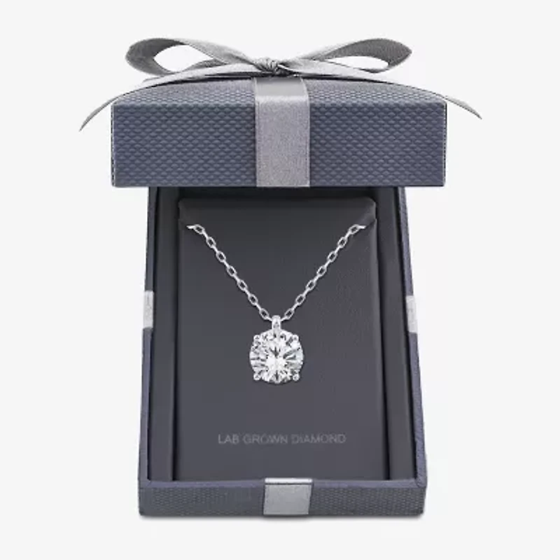 Grown Gorgeous (F, Vs2) Womens 1 1/8 CT. T.W. Lab-Grown Diamond 14K Gold or Platinum Round 18 Inch Pendant Necklace