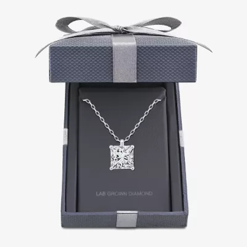 Grown Gorgeous (F,Vs2) Womens 1 1/8 CT. T.W. Lab-Grown Diamond 14K Gold or Platinum 18 Inch Princess Pendant Necklace