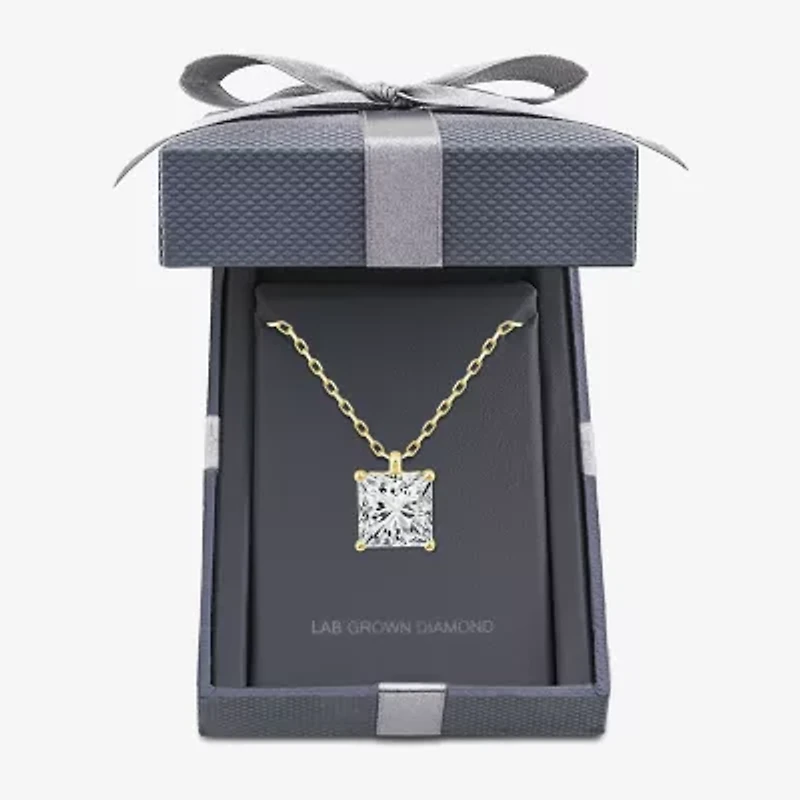 Grown Gorgeous (F,Vs2) Womens 1 1/8 CT. T.W. Lab-Grown Diamond 14K Gold or Platinum 18 Inch Princess Pendant Necklace