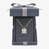 Grown Gorgeous (F,Vs2) Womens 1 1/8 CT. T.W. Lab-Grown Diamond 14K Gold or Platinum 18 Inch Princess Pendant Necklace