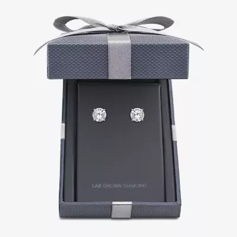 Grown Gorgeous (F, Vs2) 3 3/8 Ct. T.W. Lab-Grown Diamond 14K White Gold or Platinum 7.8mm Round Stud Earrings