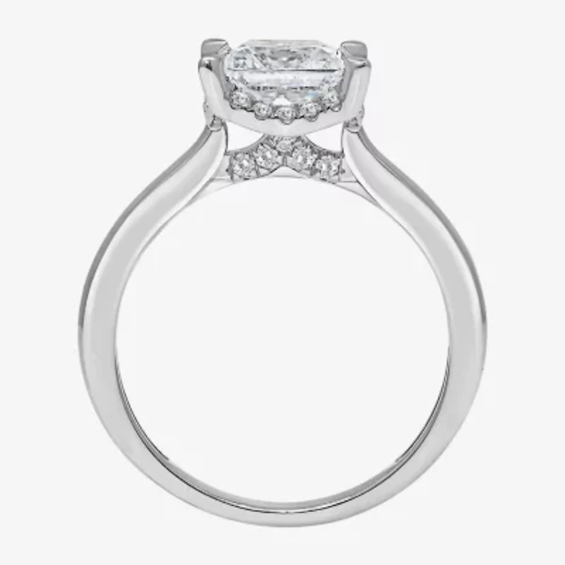 Womens 2 1/7 Ct. T.W. Lab Grown White Diamond 14K Gold Halo Engagement Ring