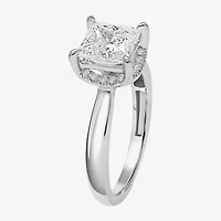 Womens 2 1/7 Ct. T.W. Lab Grown White Diamond 14K Gold Halo Engagement Ring