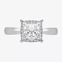 Womens 2 1/7 Ct. T.W. Lab Grown White Diamond 14K Gold Halo Engagement Ring
