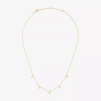 Yes, Please! Womens White Sapphire 16 Inch Strand Necklace