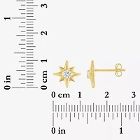 Yes, Please! Womens Lab Created White Sapphire 14K Gold Over Silver Star 2-pc. Jewelry Set