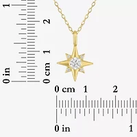 Yes, Please! Womens Lab Created White Sapphire 14K Gold Over Silver Star 2-pc. Jewelry Set