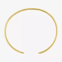 Yes, Please! Womens White Sapphire 14K Gold Over Silver Cuff Bracelet