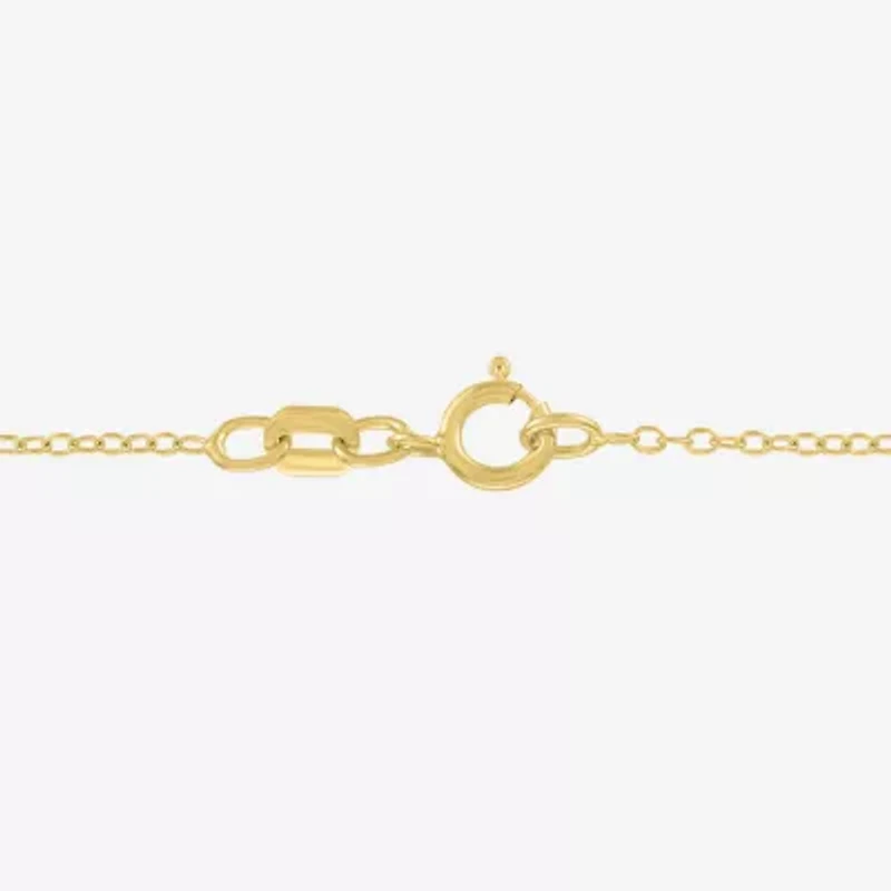 Yes, Please! Womens Lab Created White Sapphire Sterling Silver Round Pendant