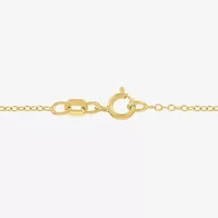 Yes, Please! Womens Lab Created White Sapphire Sterling Silver Round Pendant