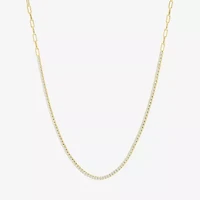 Yes, Please! Womens White Sapphire Sterling Silver 18 Inch Tennis Necklace